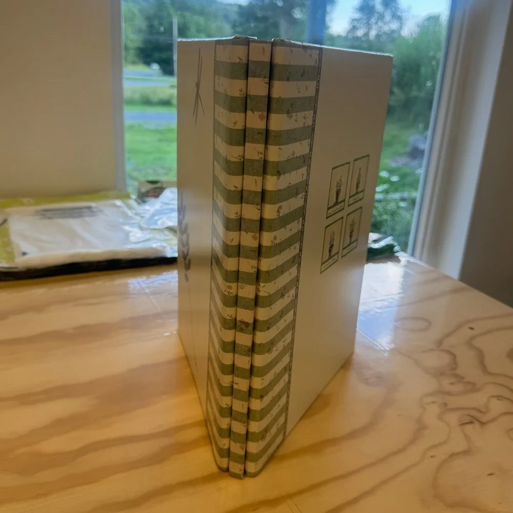 Cottagecore Herb Garden Botanical A5 Photo Album Striped 30 Pages Memo Area